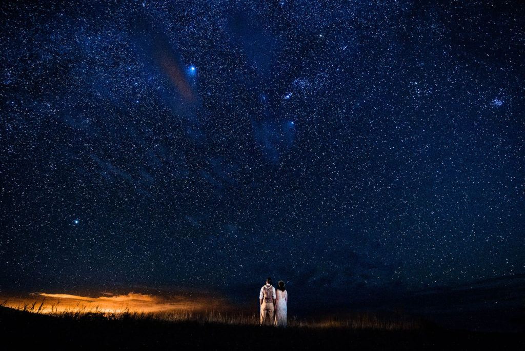Maui Wedding Photographer - night time sky - Ann Arbor Wedding Photographer Angela Nelson Photography Couple under starry Maui sky