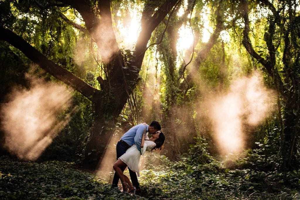 maui jungle engagement photo shoot-7 - Ann Arbor Wedding Photographer foggy morning in maui jungle