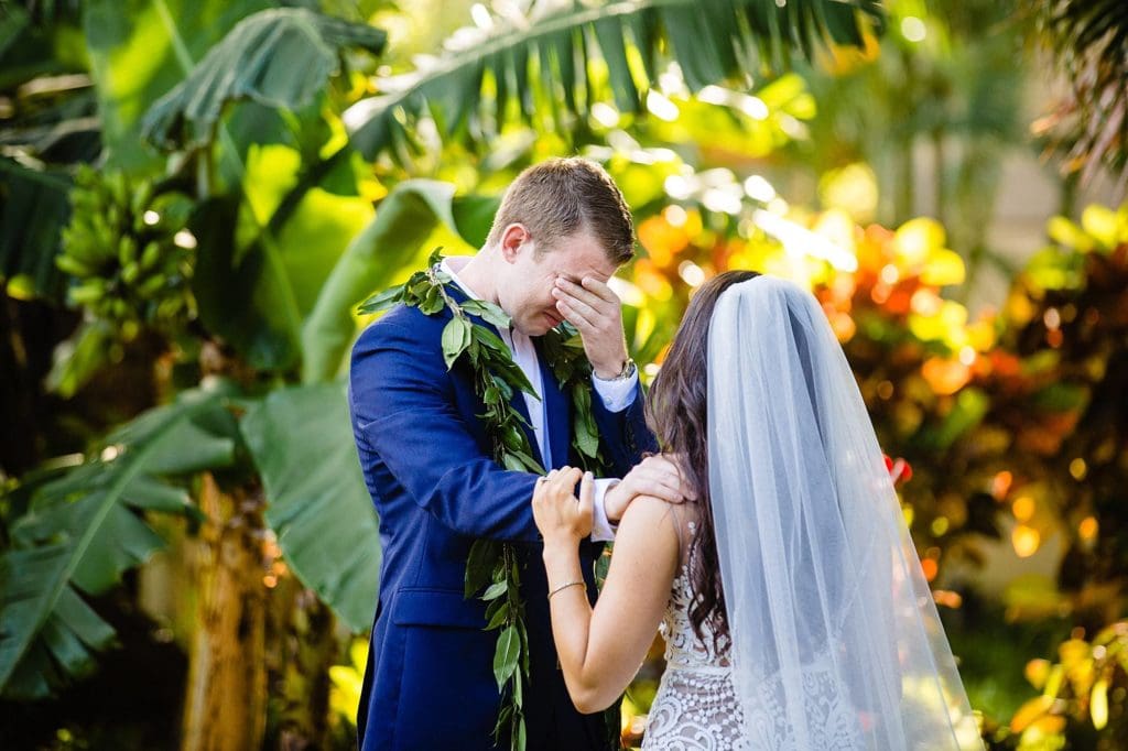Stylish Ritz Carlton Kapalua Wedding_0014 - Ann Arbor Wedding Photographer emotional groom at ritz carlton kapalua