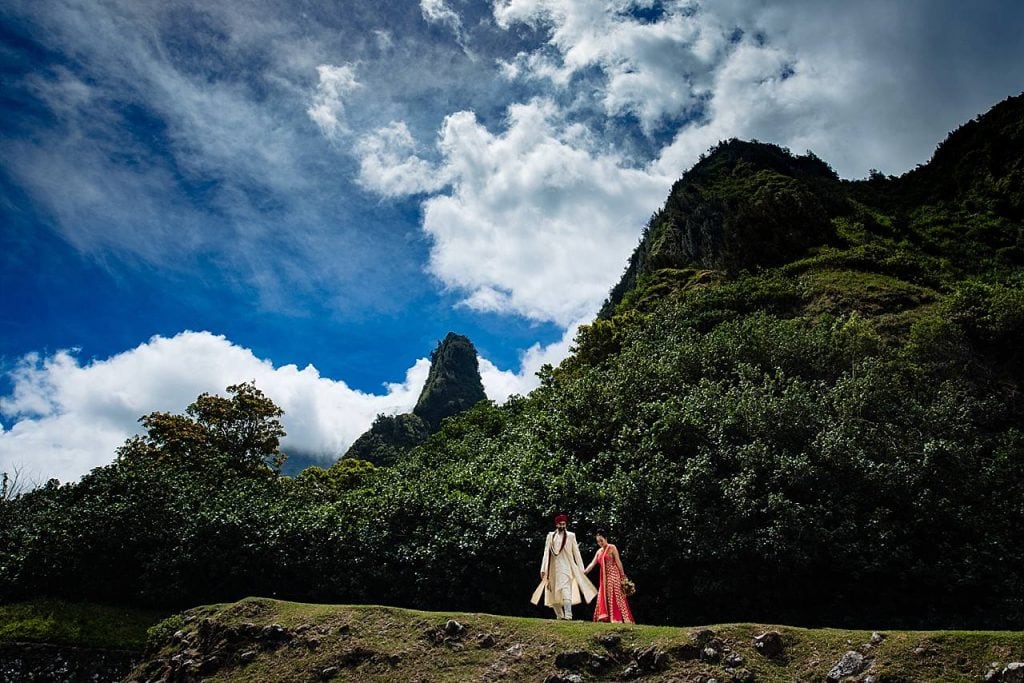 Maui Sikh Wedding Photographer_0059 - Ann Arbor Wedding Photographer Angela Nelson Photography Sikh couple on Maui hillside