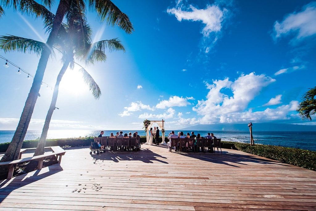 maui-wedding-venue-ocean-view - Ann Arbor Wedding Photographer Angela Nelson Photography Maui wedding ceremony with ocean view